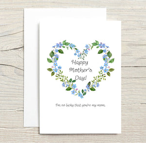 Plantable Card | Mother’s Day Card | Blue Flower Heart