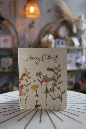 Wildflower Seed Birthday Card: Plantable Flower Garden
