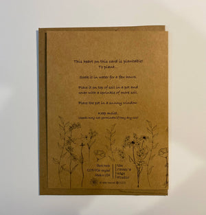 Plantable Heart Card: Sustainable Valentine, Be Mine