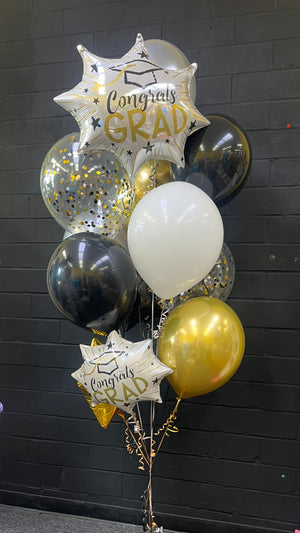 Congrats Grad (gold, silver, black)