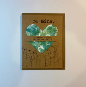 Plantable Heart Card: Sustainable Valentine, Be Mine