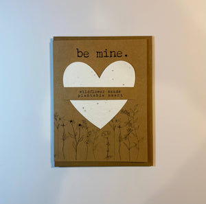 Plantable Heart Card: Sustainable Valentine, Be Mine