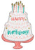 Happy Birthday Cake Mylar