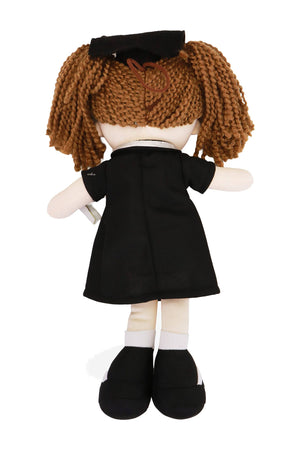 Graduation Girl and Boy Cap Gown Stuffed Rag Doll - 12 Inch