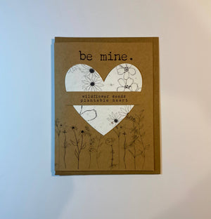 Plantable Heart Card: Sustainable Valentine, Be Mine