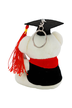 Assorted Graduation Teddy Bear Plush Keychain - 12 pcs