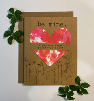 Plantable Heart Card: Sustainable Valentine, Be Mine