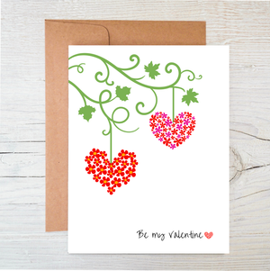 Plantable Valentine Card | Love Card | Tree Free | 2 Hearts