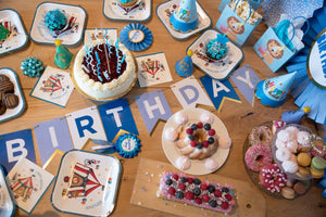 Blue Happy Birthday Banner