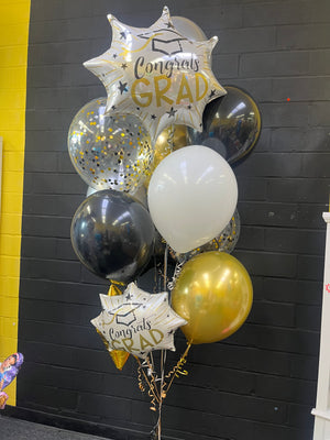 Congrats Grad (gold, silver, black)