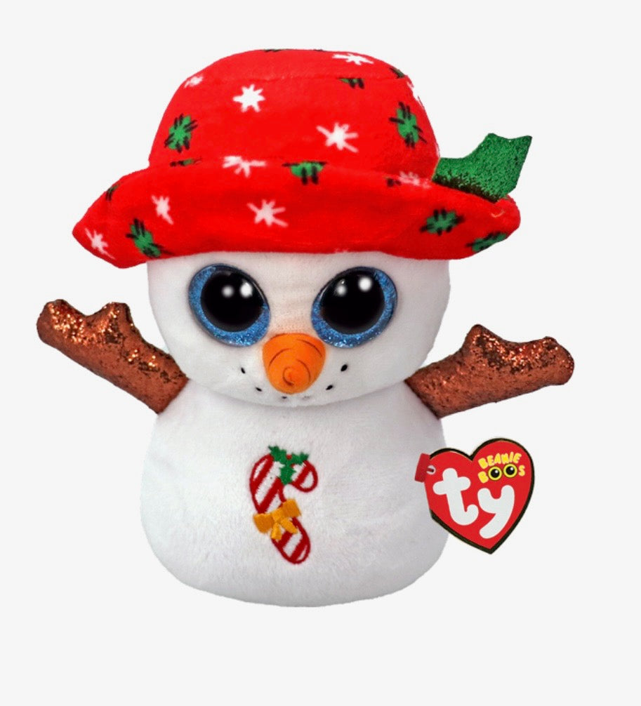 Ty Beanie Boos Christmas 6” Brrrnie the Snowman