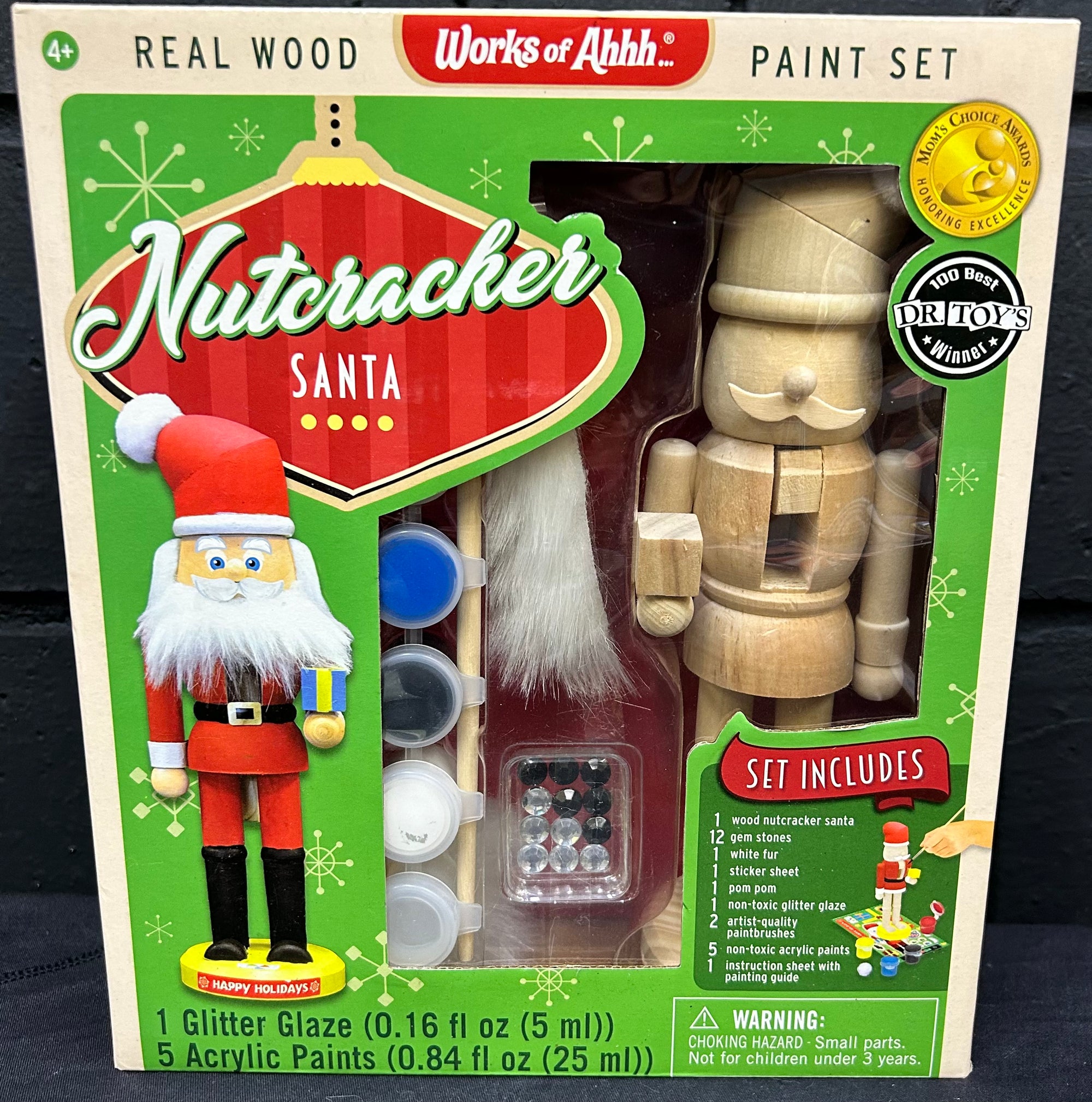 Works of Ahhh Nutcracker Santa Wood Paint Set