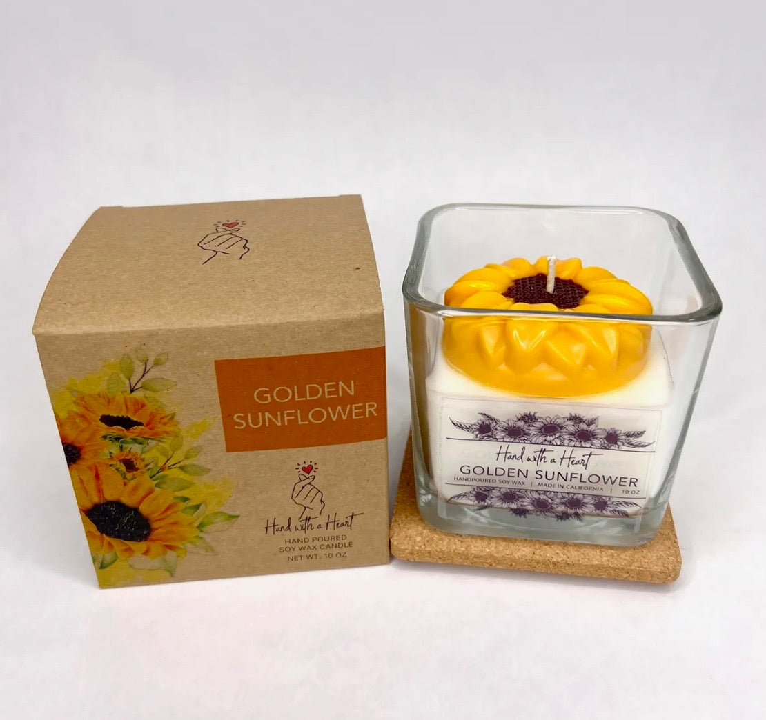 Golden Sunflower Soy Wax Candle