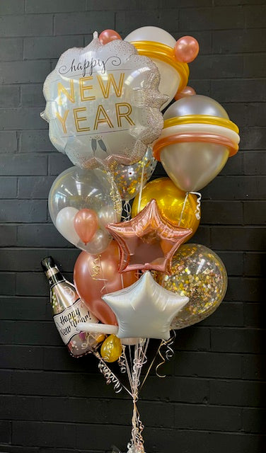 Rose Gold, New Year's Eve Bouquet - Any Occasion Balloons