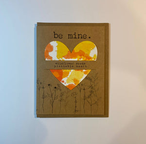 Plantable Heart Card: Sustainable Valentine, Be Mine