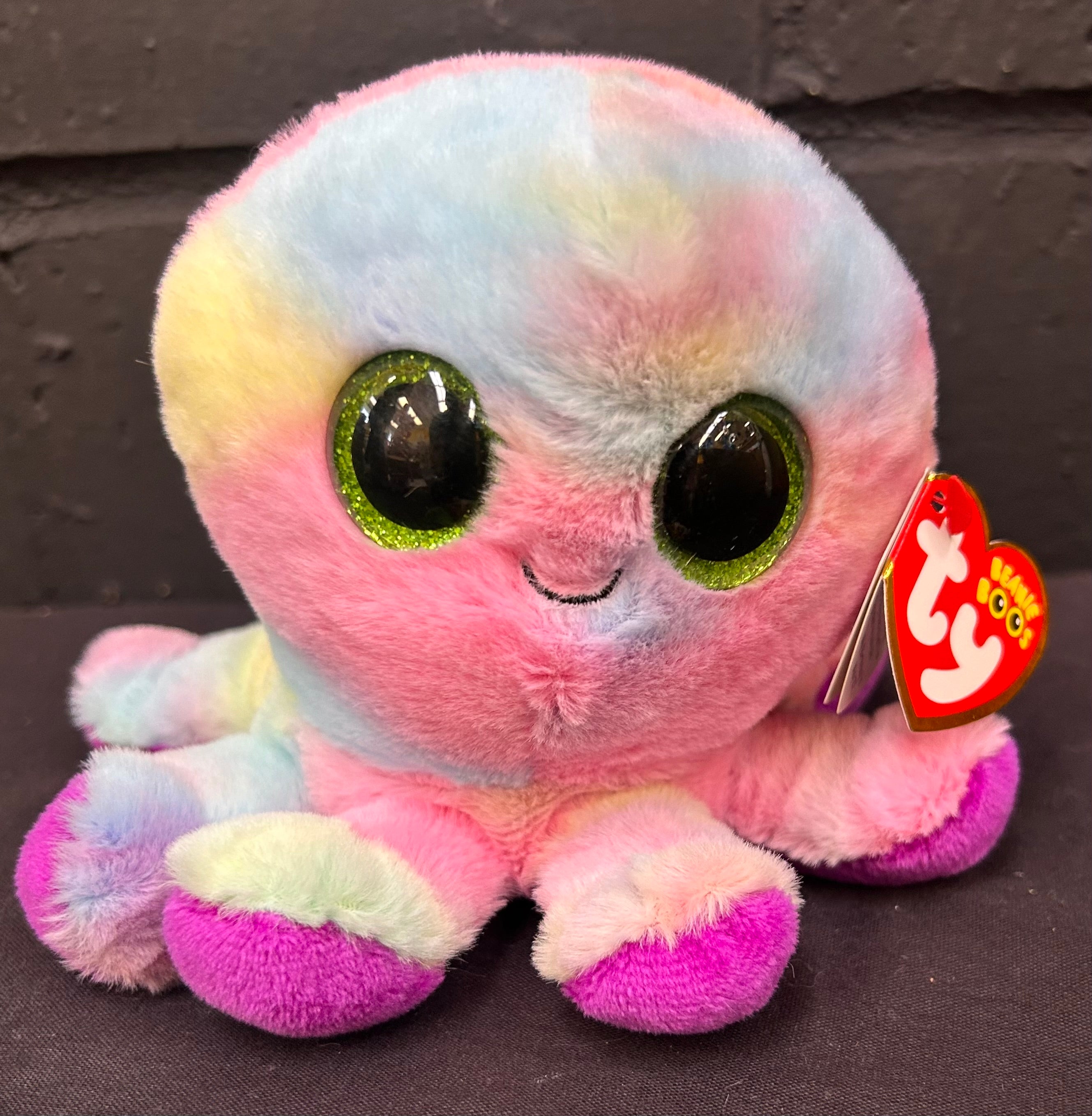 Bubbles the Tie Dyed Octopus Beanie Boo - Any Occasion Balloons
