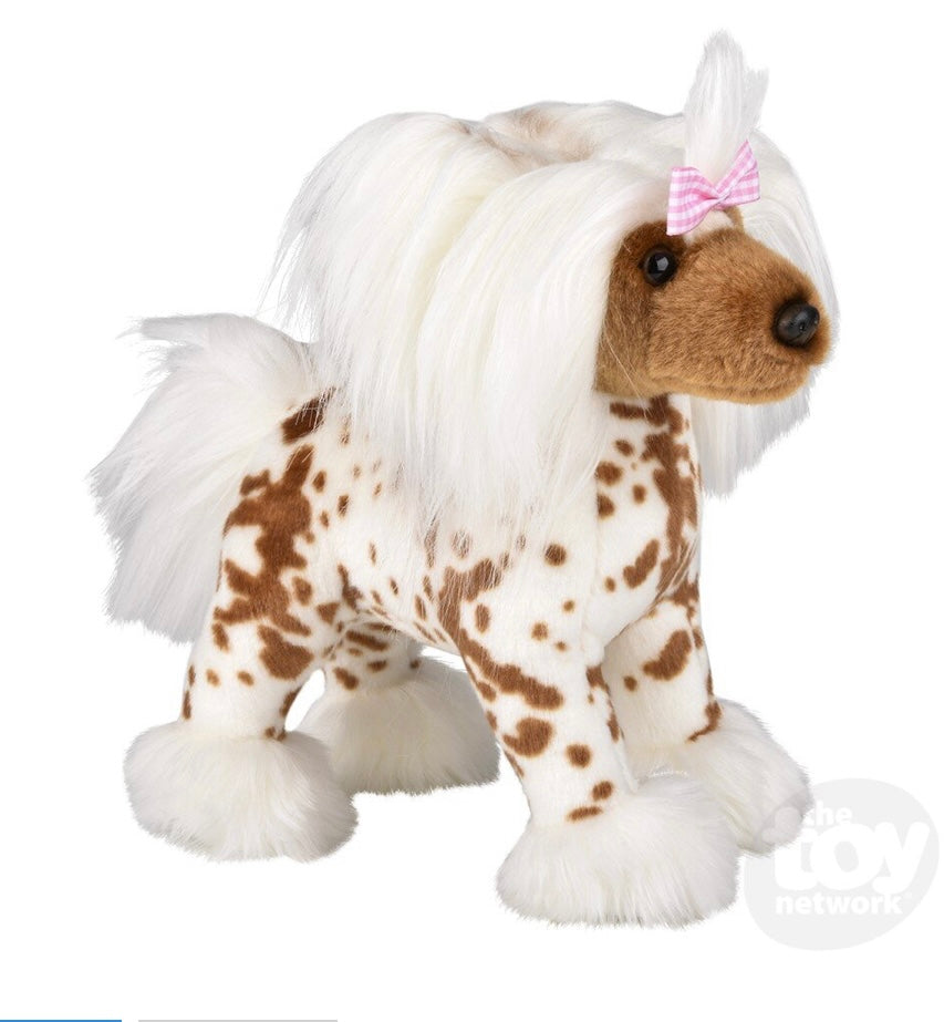 12" Heirloom Standing Chinese Crested Dog Plush