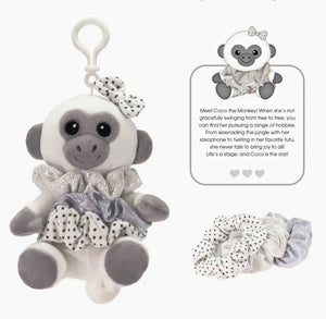 Scrunch Bunch 6" Coco Monkey Plush Keychain