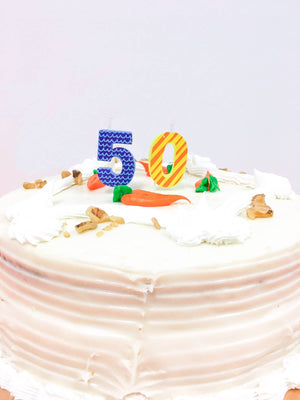 3 Colorful Decal Number Candle