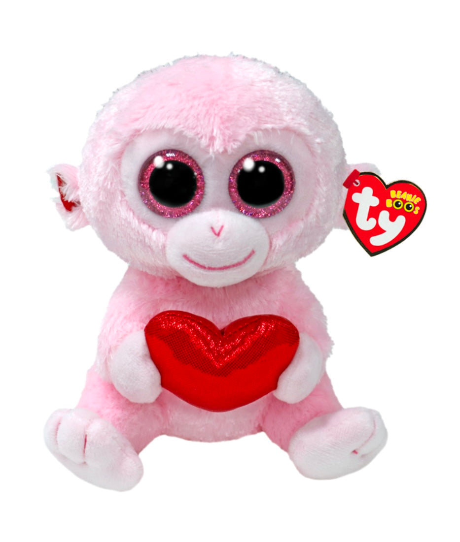 Gigi the Monkey with a Heart Beanie Boo