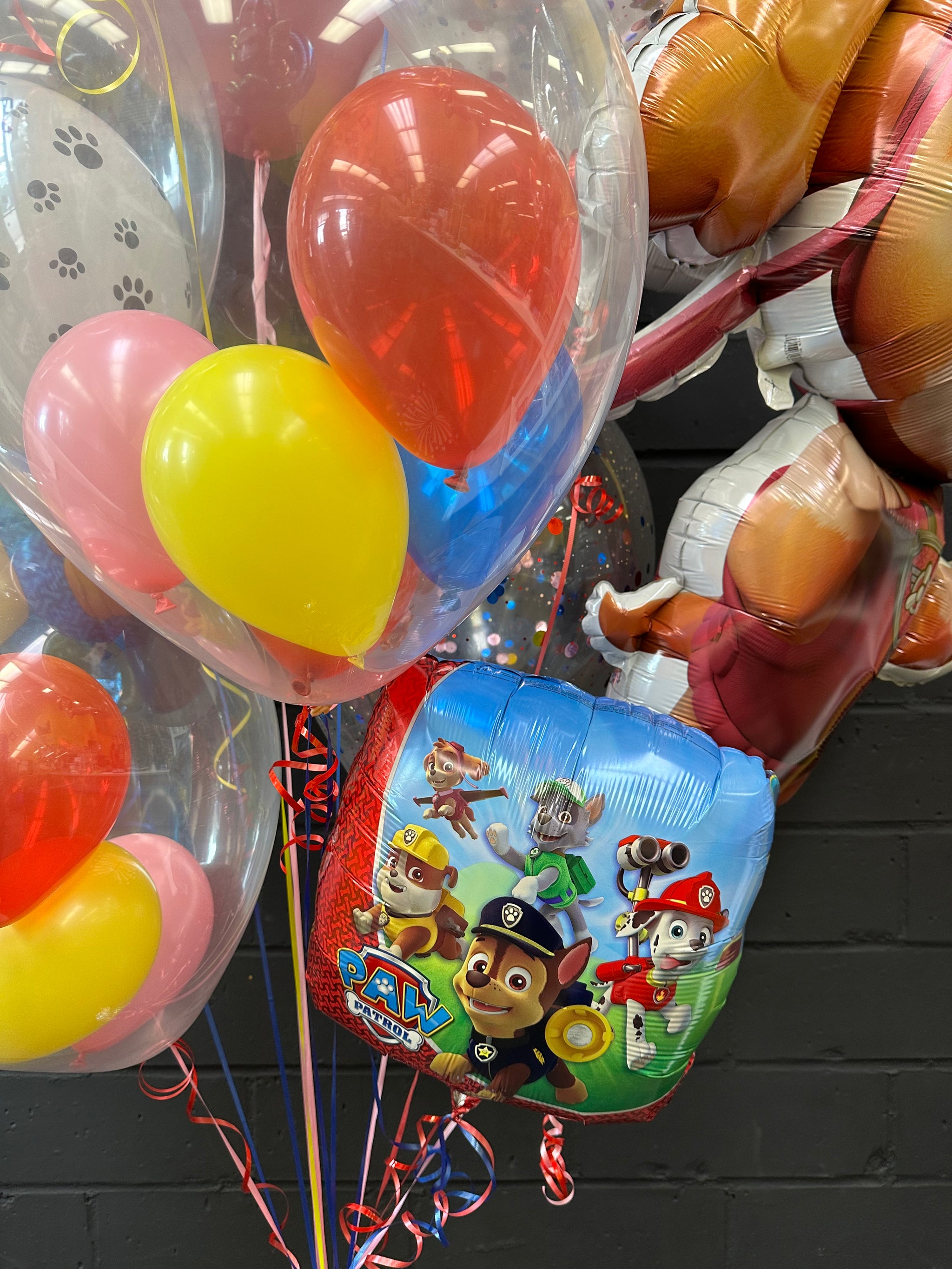 4 PCS Foil Character Birthday Party Balloons, Paw Patrol Marshall and 4 PCS Foil Character Birthday Party Balloons, Paw Patrol Marshall and