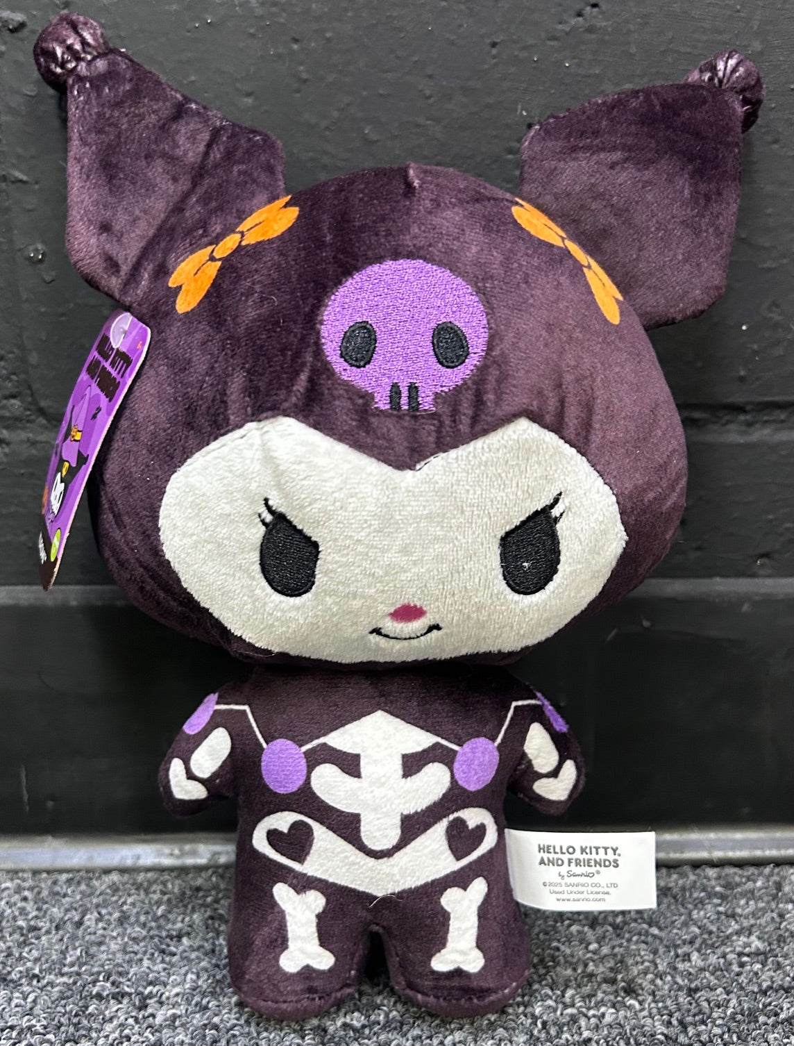 9" Kuromi Skeleton Halloween Plush Stuffed Animal