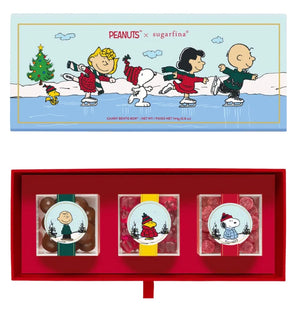 Sugarfina Peanuts Pop Up 3 Piece Candy Bento Box