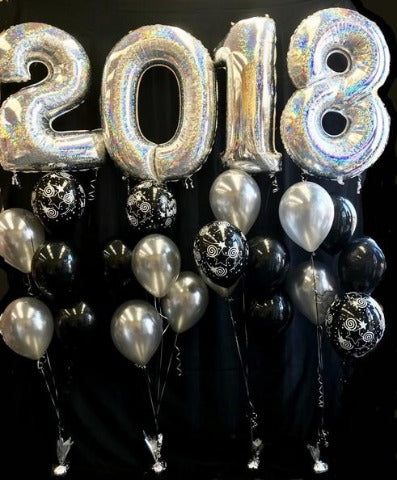 Year with 5 11 inch balloons