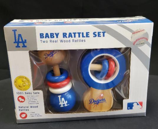 Los Angeles Dodgers Baby Rattle Set - Any Occasion Balloons