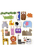17pc Wooden Zoo Animal Raised Up Puzzle