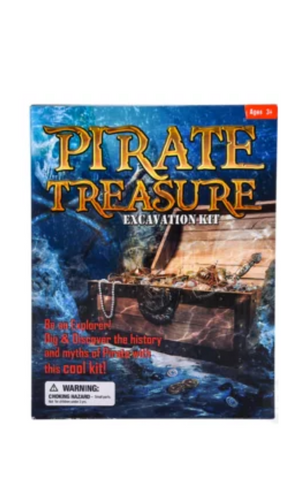 6" Pirate Treasure Chest Dig Kit