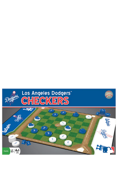 MasterPieces Officially licensed MLB Los Angeles Dodgers Checkers Board  Game for Families and Kids ages 6 and Up 