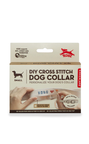 DIY CROSS STITCH DOG COLLAR - LARGE