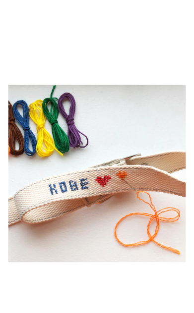 DIY CROSS STITCH DOG COLLAR - LARGE