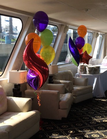 Swirl with 5 balloons and star