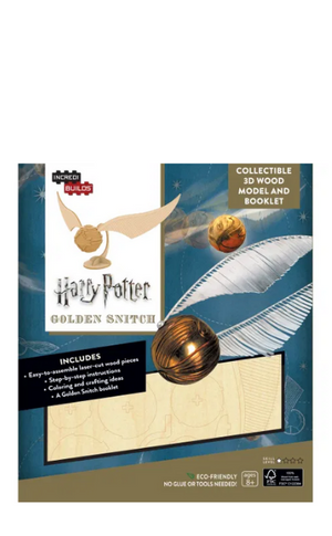 Harry Potter Golden Snitch Collectible 3D Wood Model by Incredi Builds