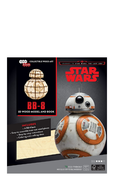 IncrediBuilds Star Wars: The Last Jedi: BB-8 3D Wood Model and Book