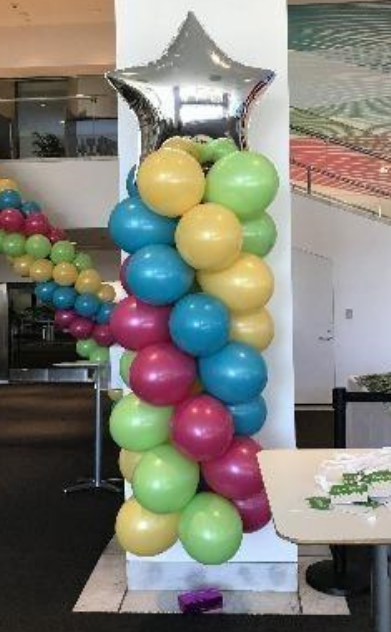 6 ft Column with Silver Star Topper