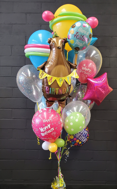 Have a Festive Birthday Bear Bouquet