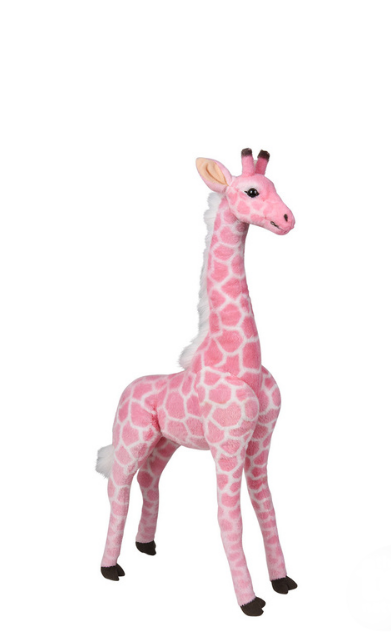 Pink top giraffe toy