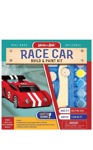 Race Car Buildable Wood Paint Kit
