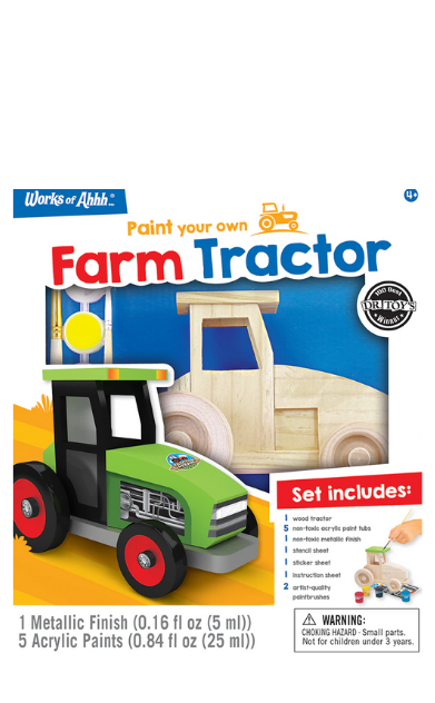Wooden Tractor Paint Kit