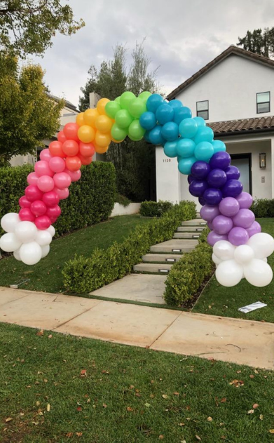 Hot Pastel Arch with Clouds