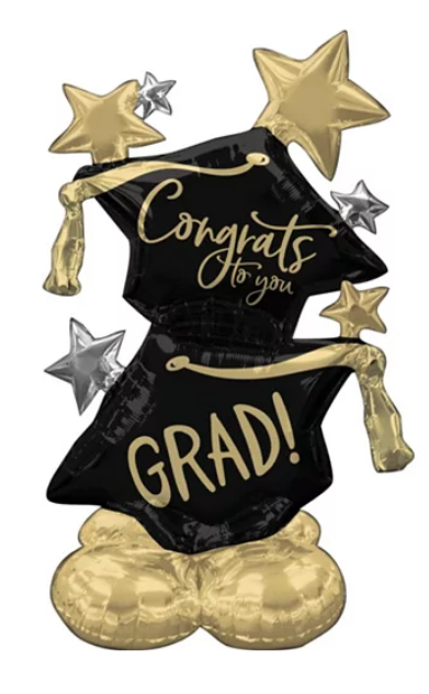 AirLoonz Congrats Grad Cap & Star Balloon, 51in
