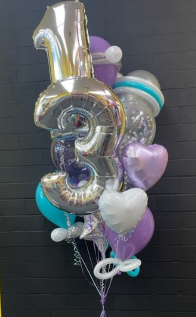 Lavender, Silver, White and Caribbean Long Lasting Bouquet